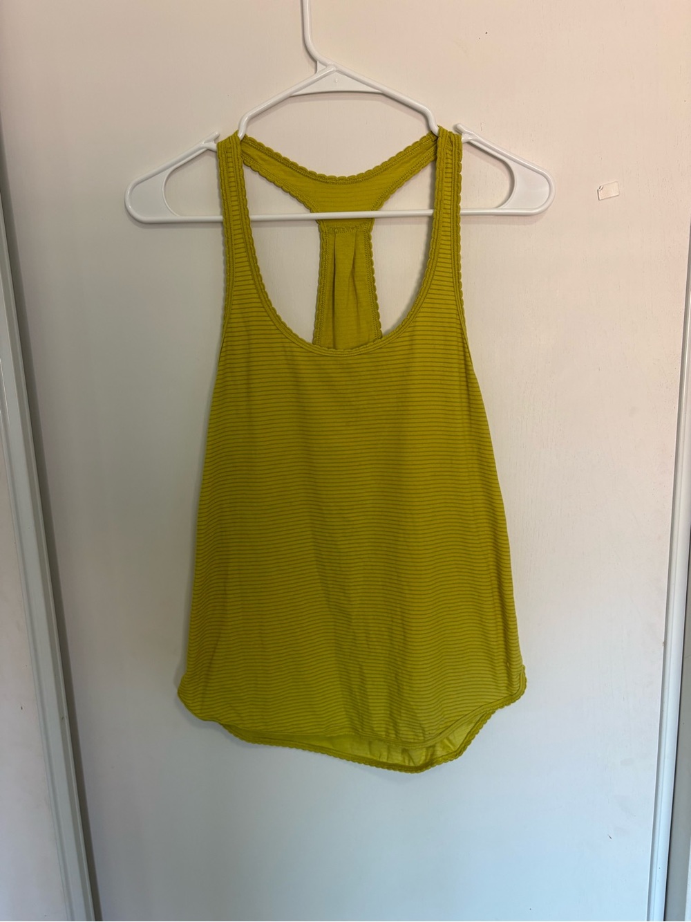 Lululemon Singlet Tank Top Heathered Sheer Lemon Yellow W1E34S 4